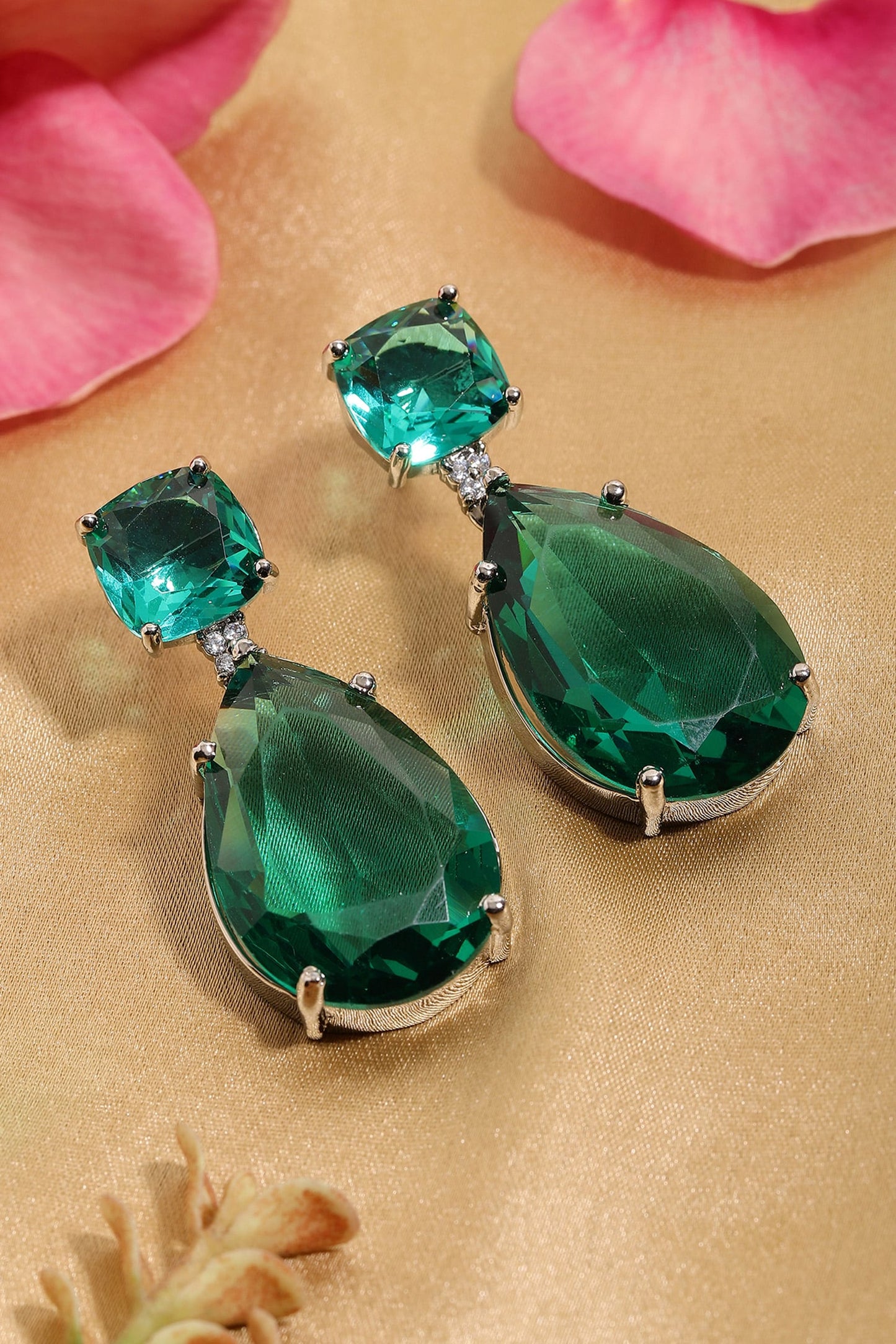 Green Doublet Earrings 