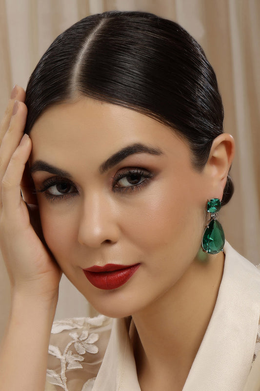 Green Doublet Earrings 