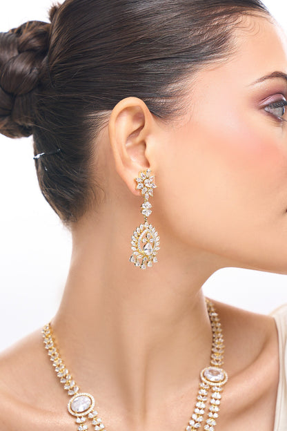 White American Diamond Jewelry Set 
