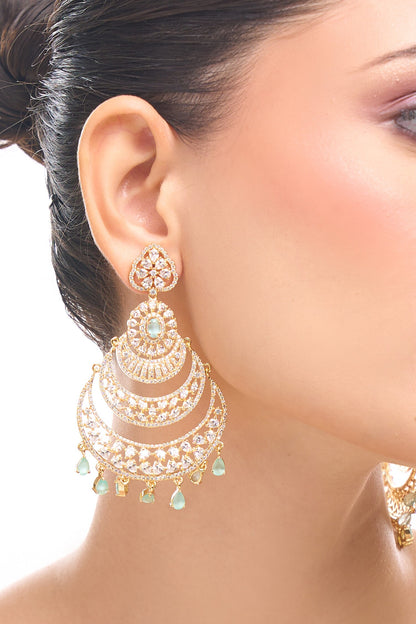 Aqua American Diamond Earrings 