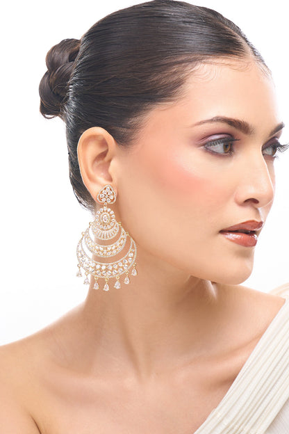 White American Diamond Earrings 