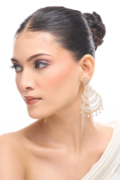 White American Diamond Earrings 