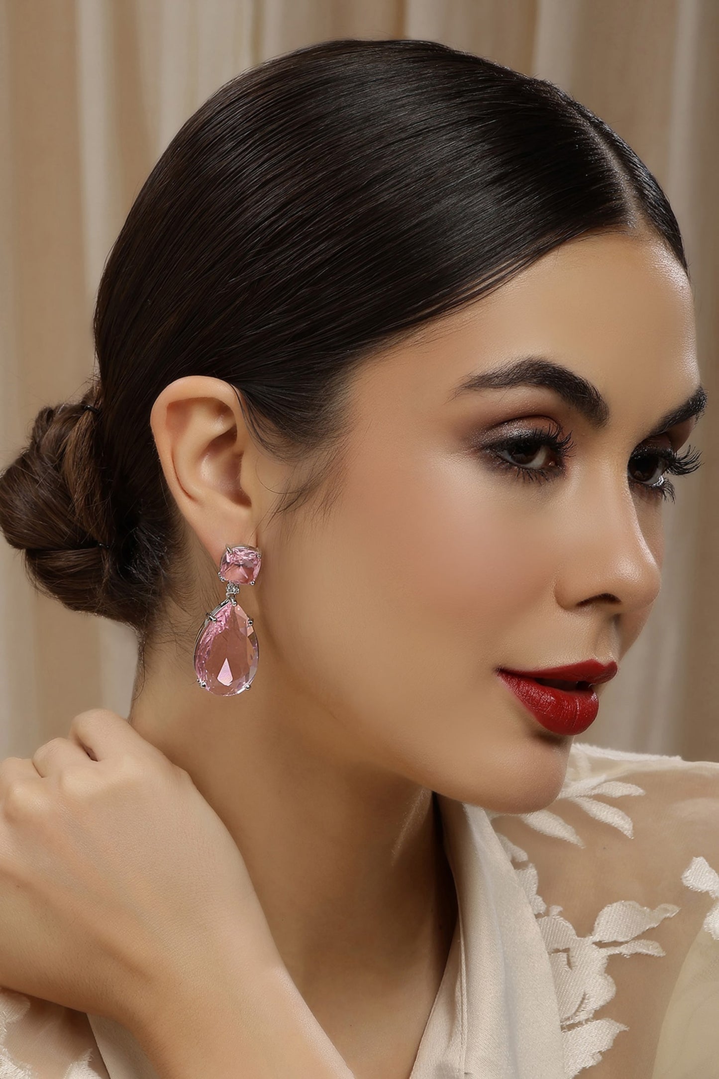 Pink Doublet Earrings 