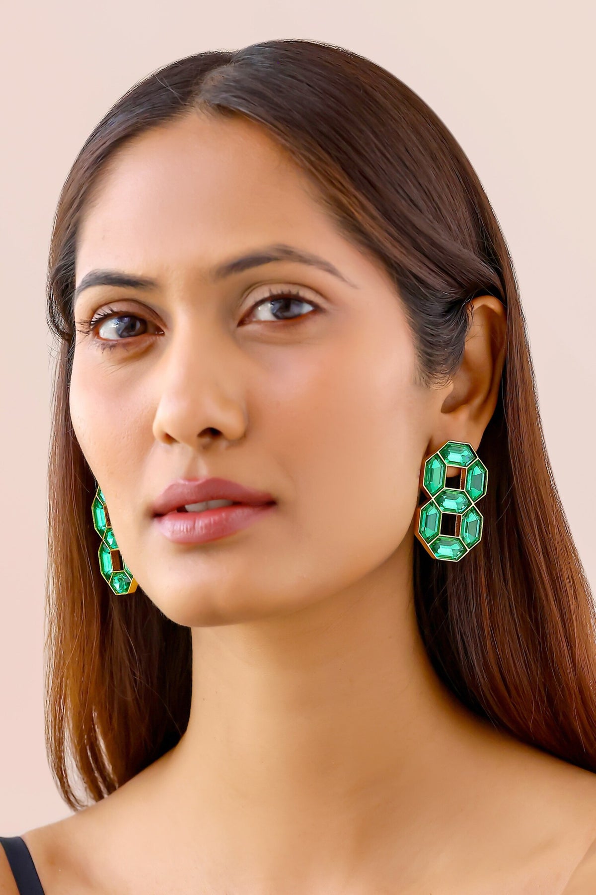 Emerald Green Swarovski Stud Earrings 
