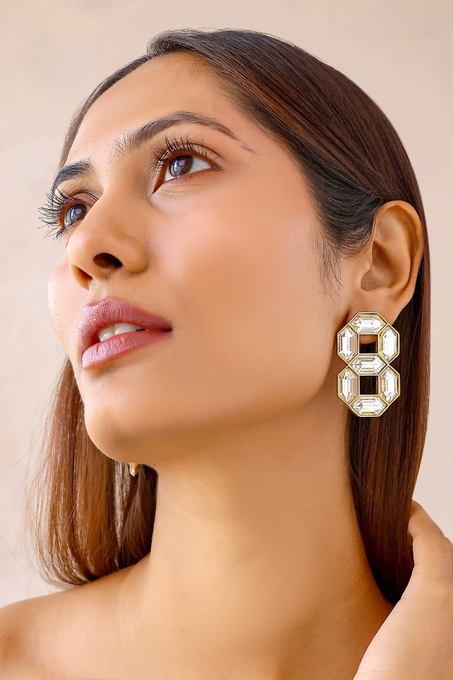 Cavana Double Studs with Swarovski Crystals 