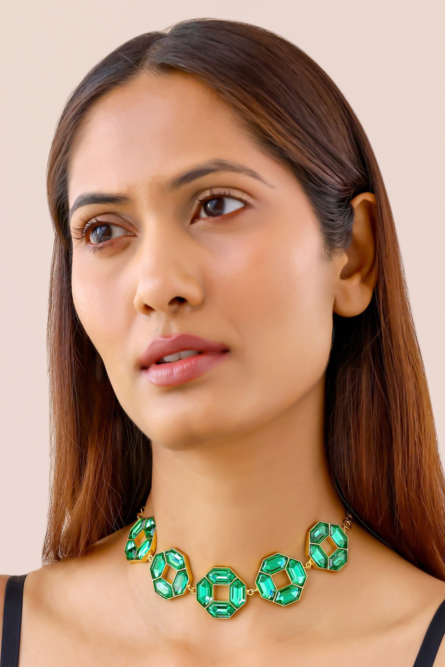 Emerald Crystal Necklace Set 