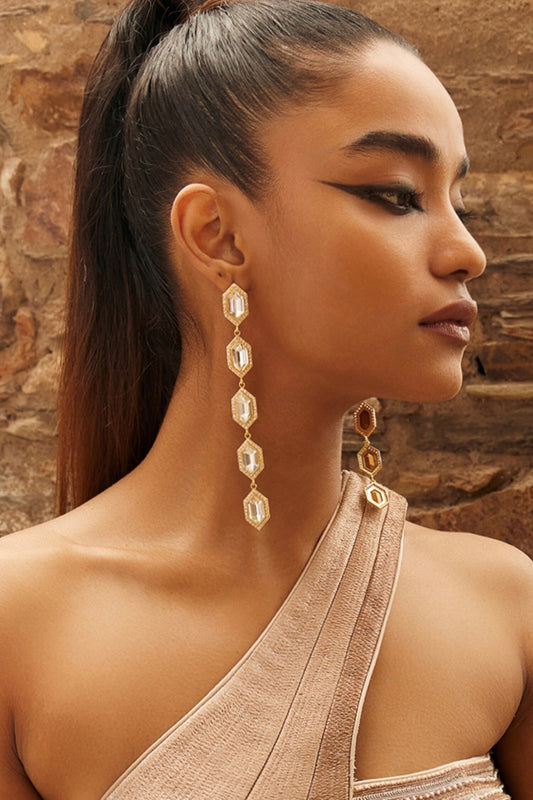 Cavi Danglers with White Crystals 