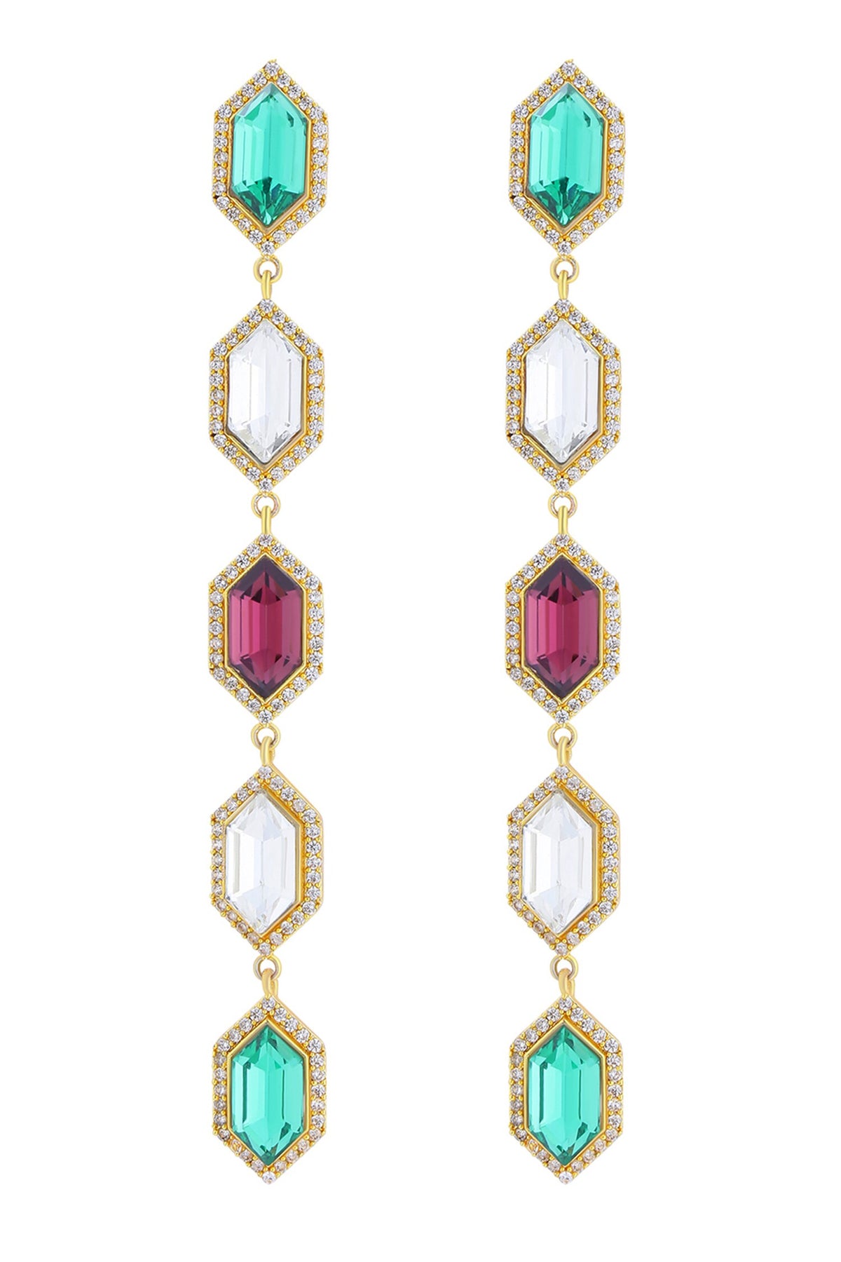 Cavi Danglers with Multihued Crystals 
