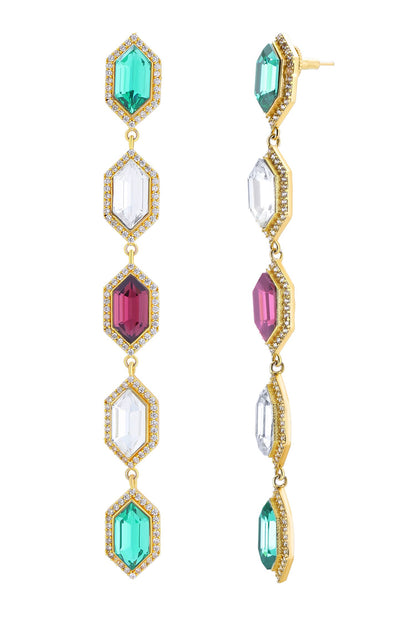 Cavi Danglers with Multihued Crystals 