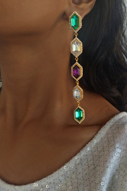 Cavi Danglers with Multihued Crystals 