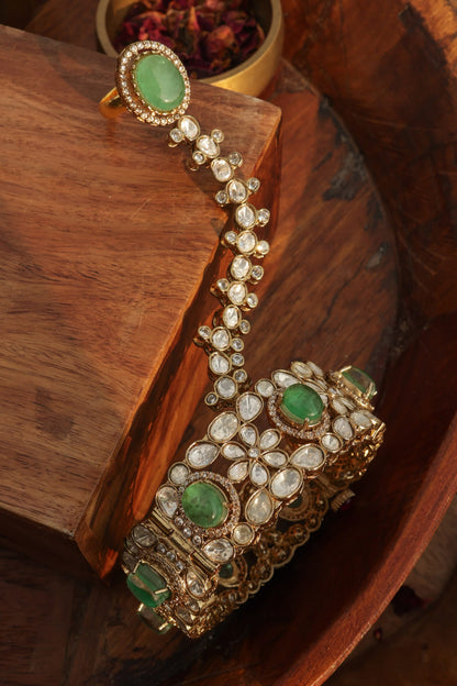 Mint Polki Statement Hathphool 
