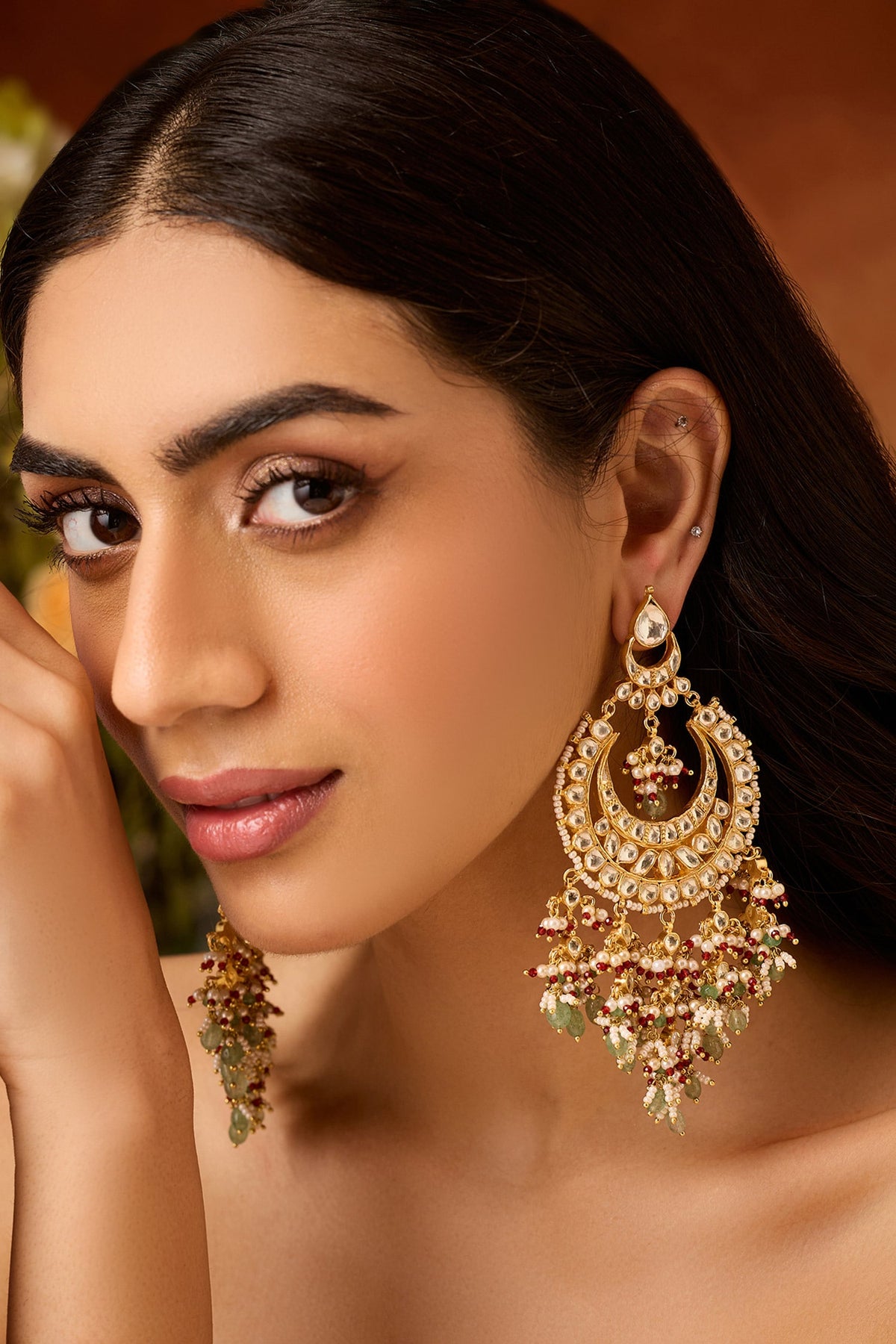 Kundan Chandbali Earrings 