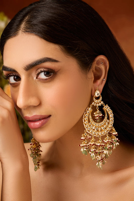 Kundan Chandbali Earrings 