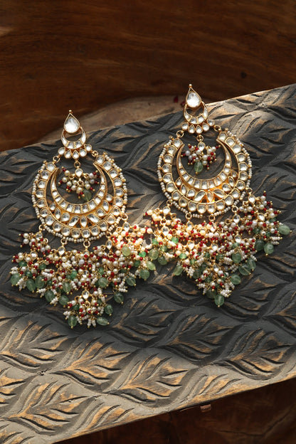 Kundan Chandbali Earrings 