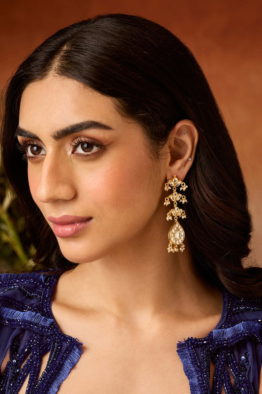 Kundan Gold Plated Earrings 