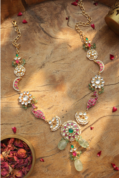 Multicolored Kundan Necklace 