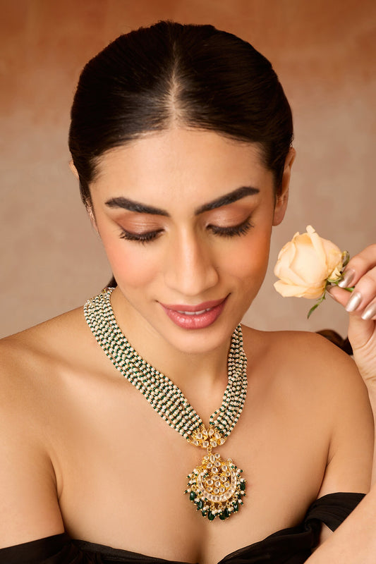 Green Kundan Necklace 