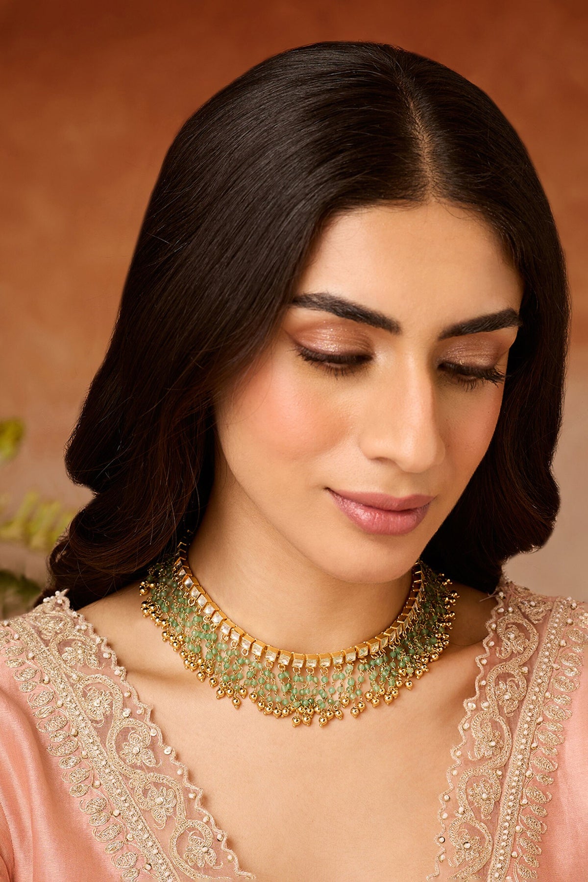 Kundan Mint Necklace 