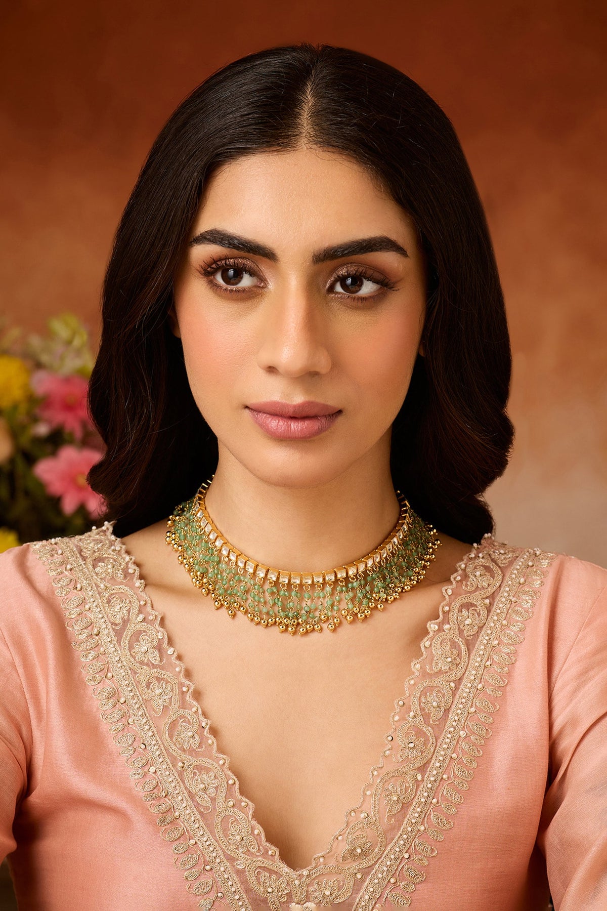 Kundan Mint Necklace 
