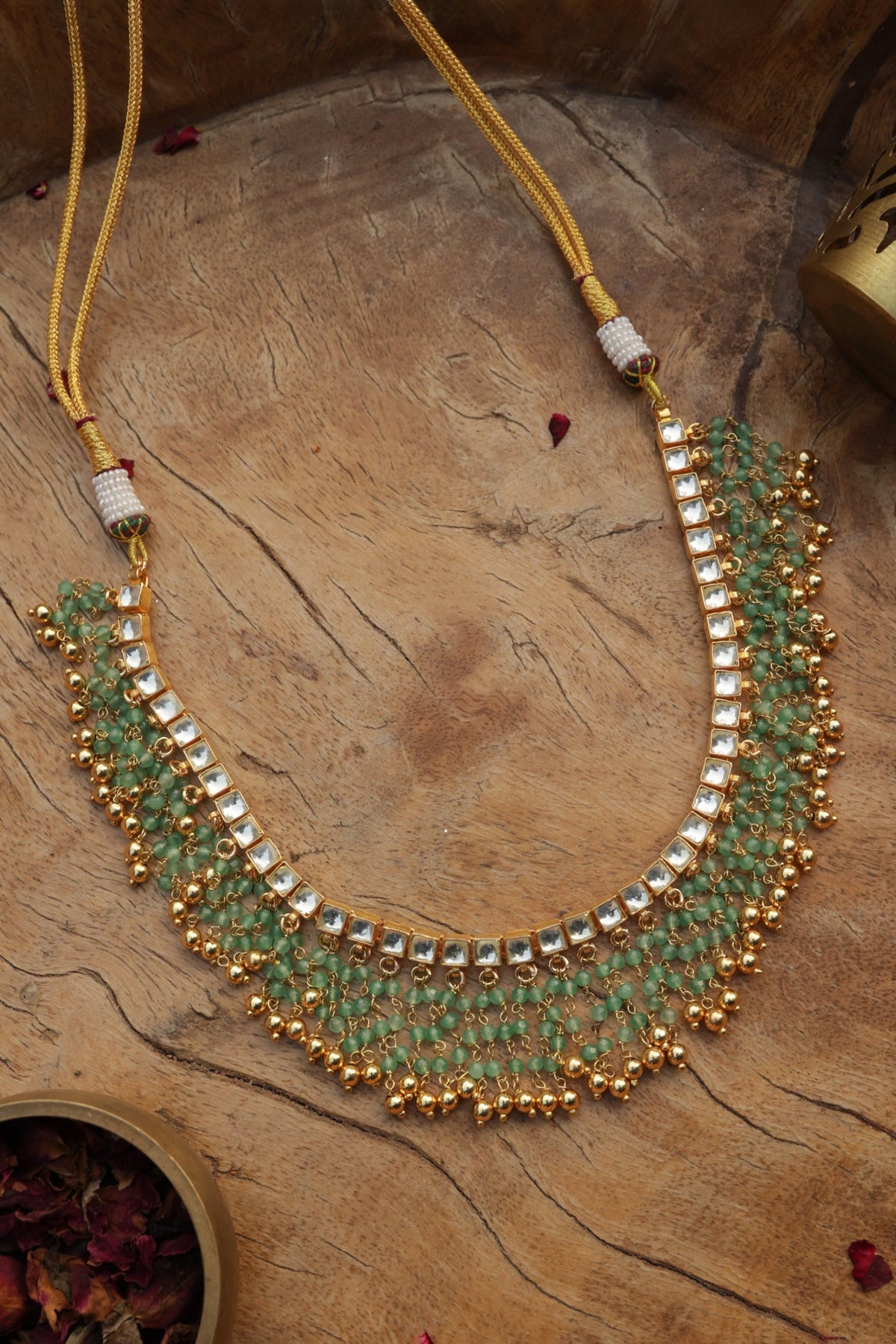 Kundan Mint Necklace 