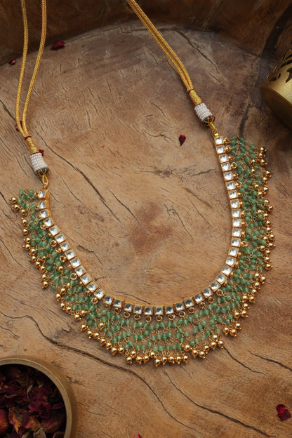Kundan Mint Necklace 