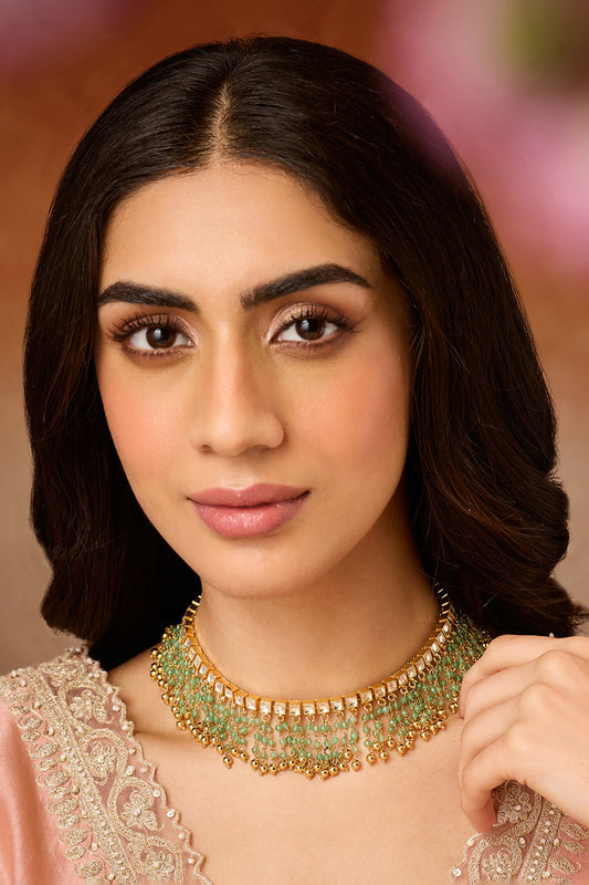 Kundan Mint Necklace 