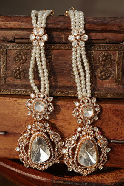Polki & Pearl Statement Earrings 