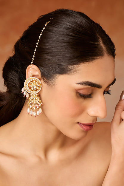 Kundan Pearl Designer Earrings 