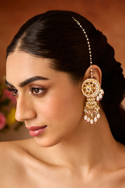 Kundan Pearl Designer Earrings 