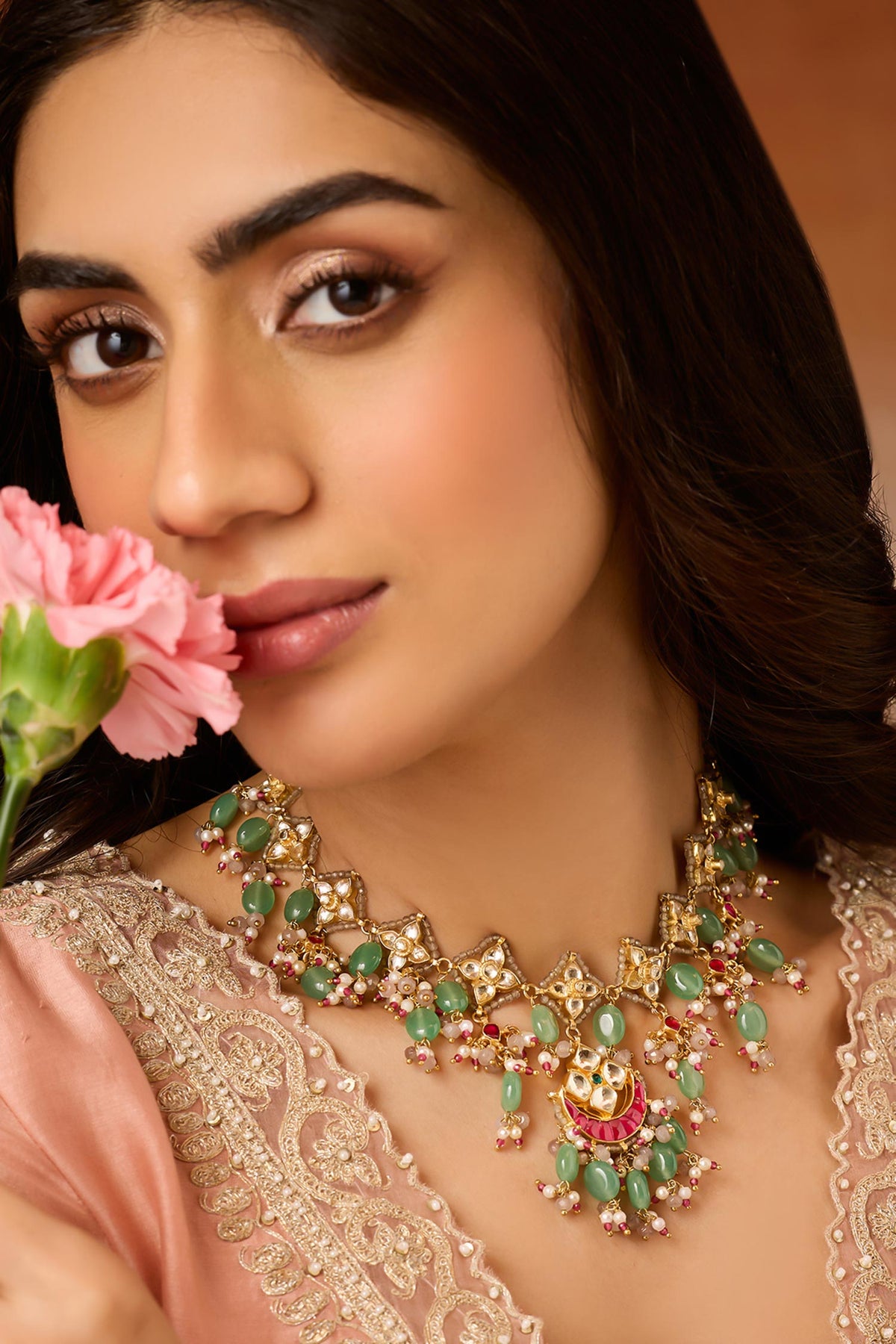 Mint Kundan Necklace 