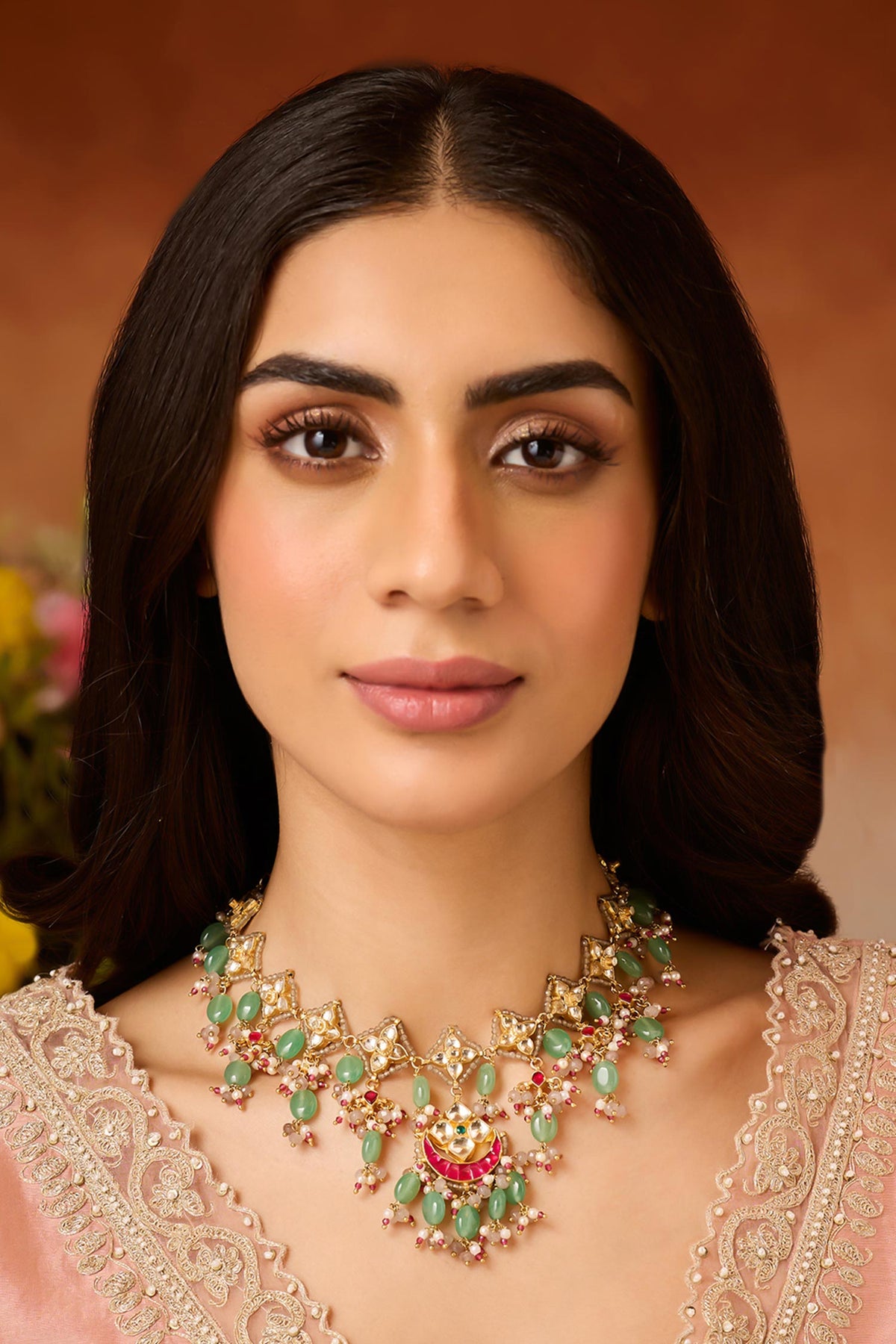 Mint Kundan Necklace 