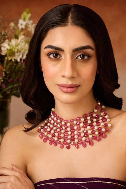 Designer Pink Necklace 
