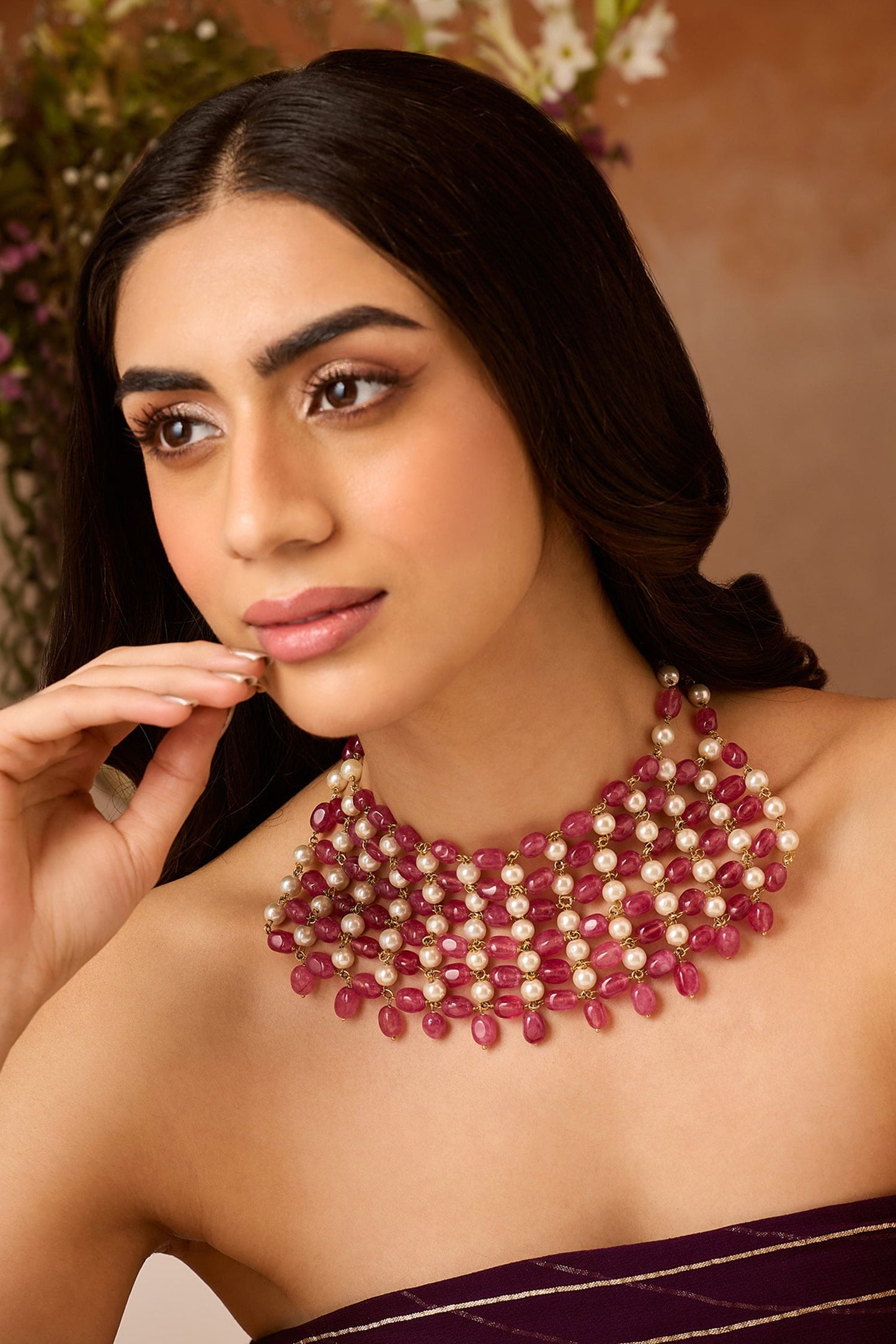 Designer Pink Necklace 