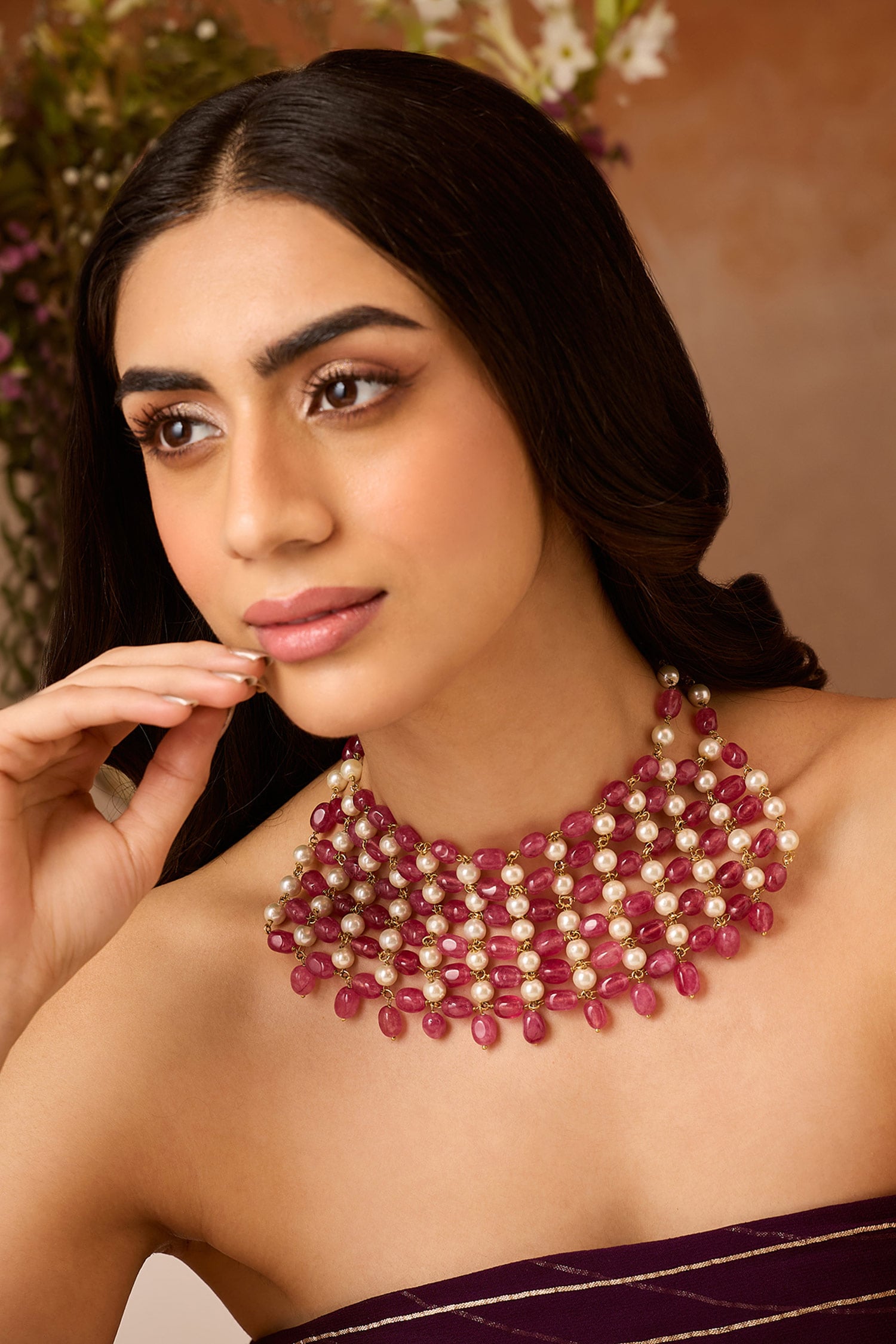 Designer Pink Necklace 