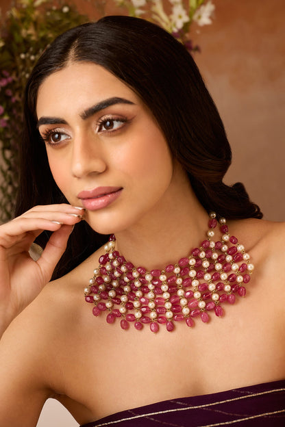 Designer Pink Necklace 