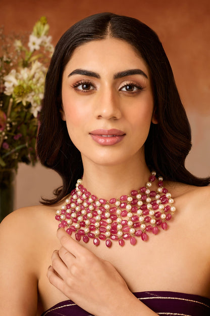 Designer Pink Necklace 