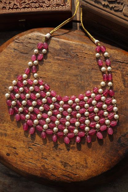Designer Pink Necklace 
