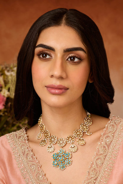 Turquoise Kundan Necklace 