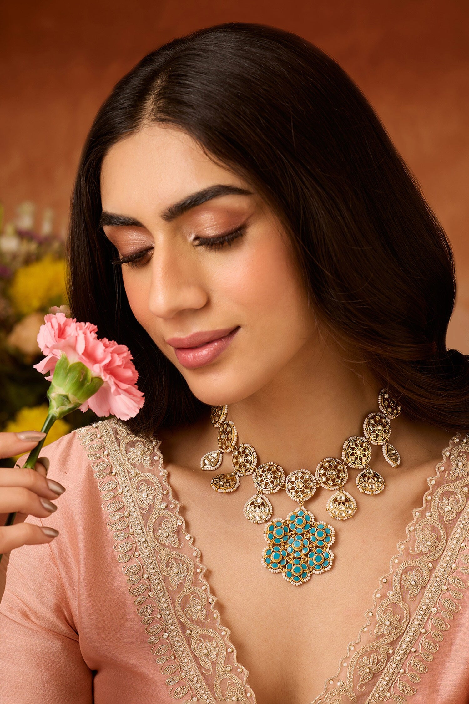 Turquoise Kundan Necklace 