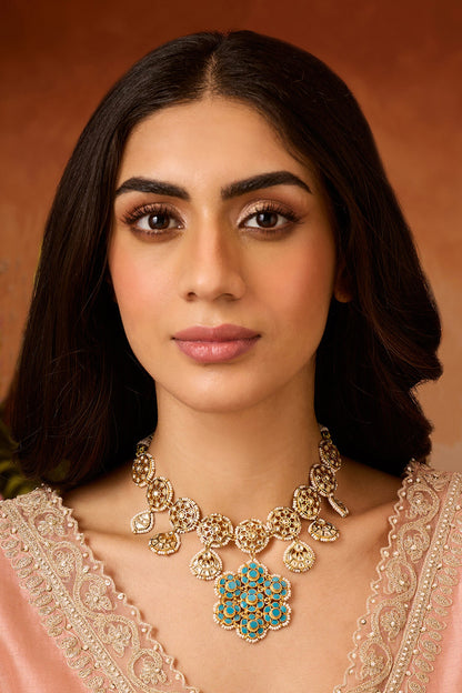 Turquoise Kundan Necklace 