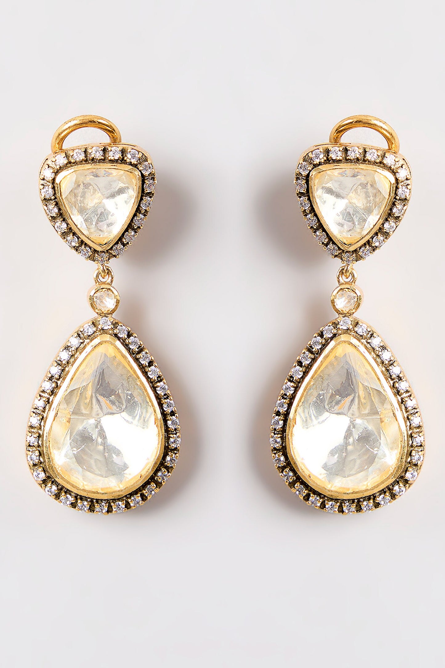 Ora Moissanite Gold Plated Earrings 