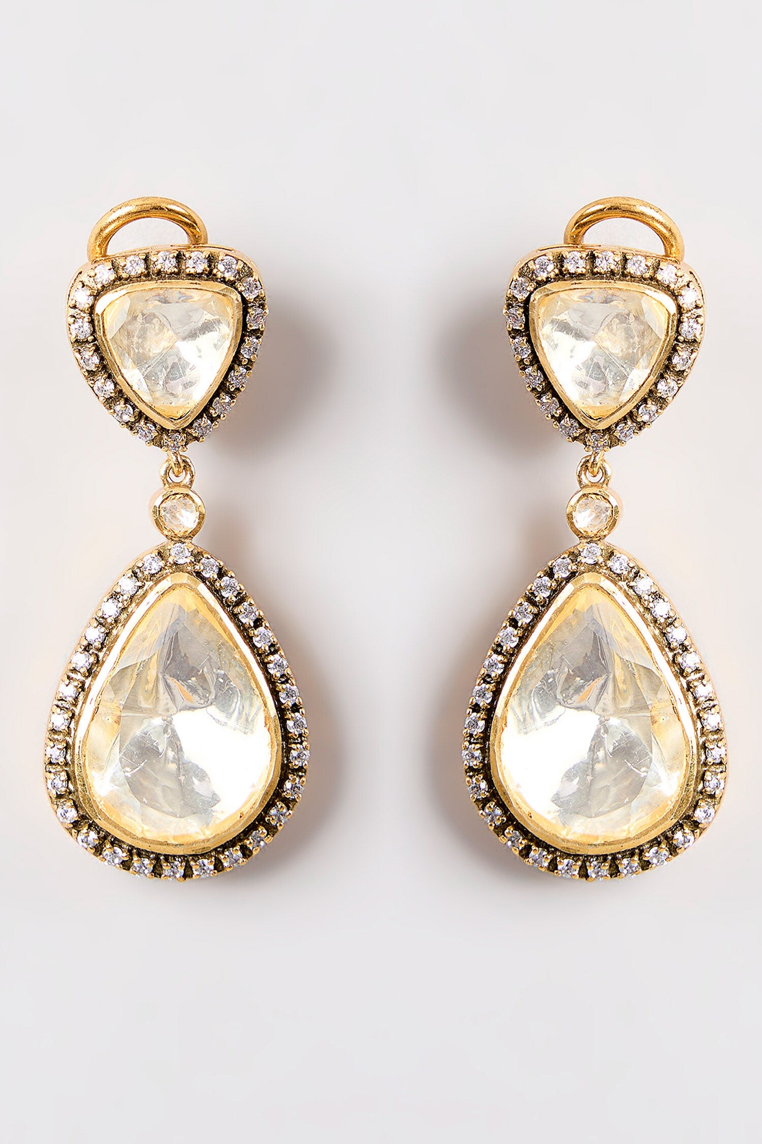 Ora Moissanite Gold Plated Earrings 
