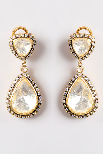 Ora Moissanite Gold Plated Earrings 