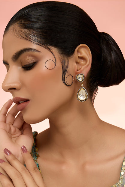 Ora Moissanite Gold Plated Earrings 