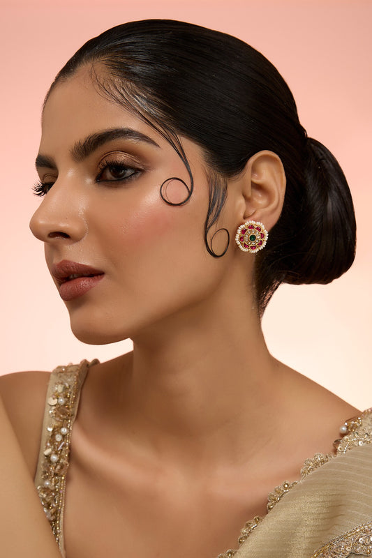 Kamal Kundan Multi Color Earrings 