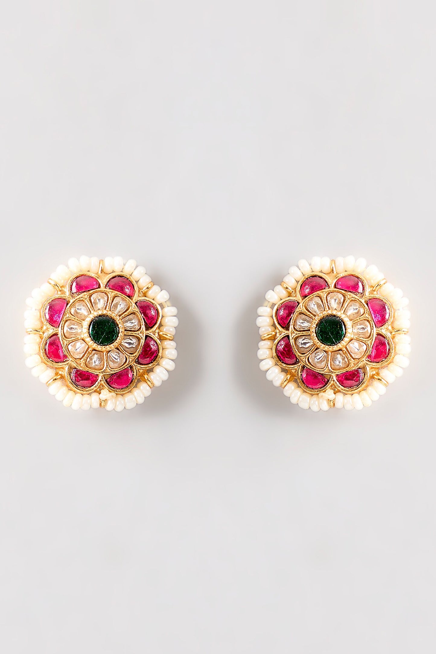 Kamal Kundan Multi Color Earrings 