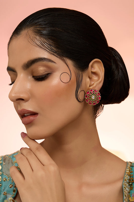Phool Kundan Earrings 