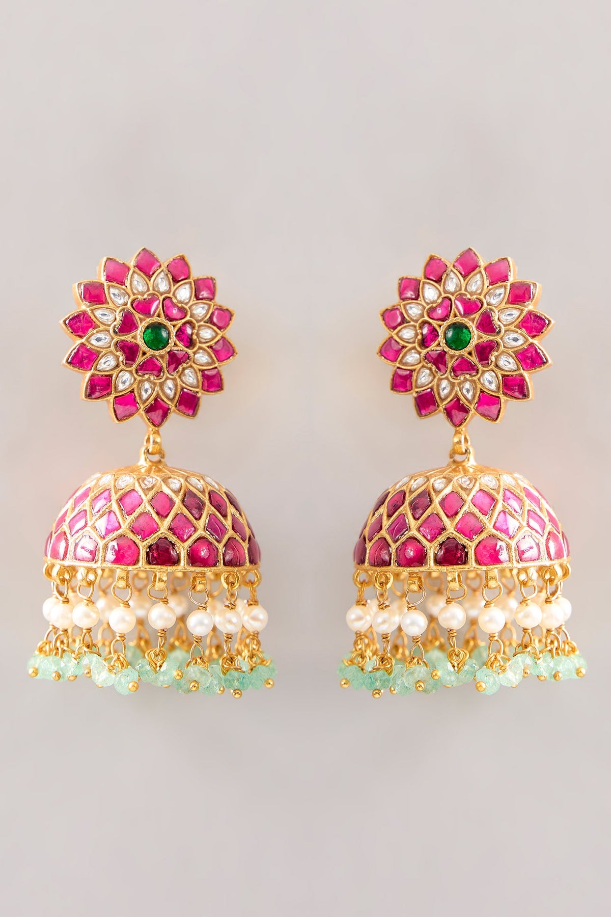 Dharini Kundan Jhumkas 