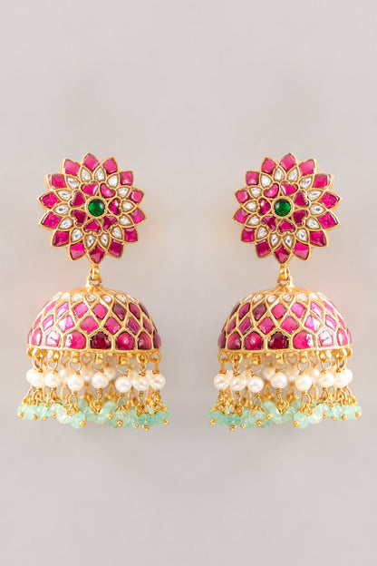 Dharini Kundan Jhumkas 