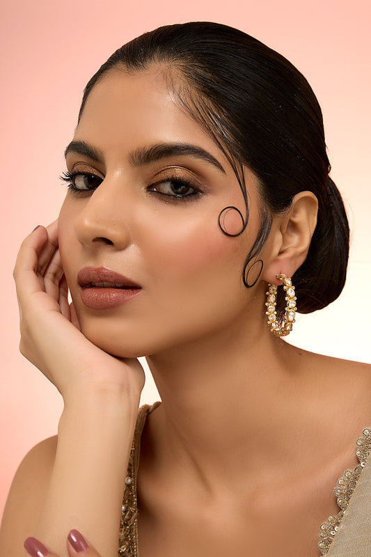 Kamal Chaand Green Drop Earrings 